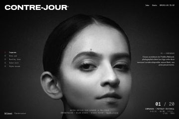 La pellicule à la première vue, portrait en noir et blanc